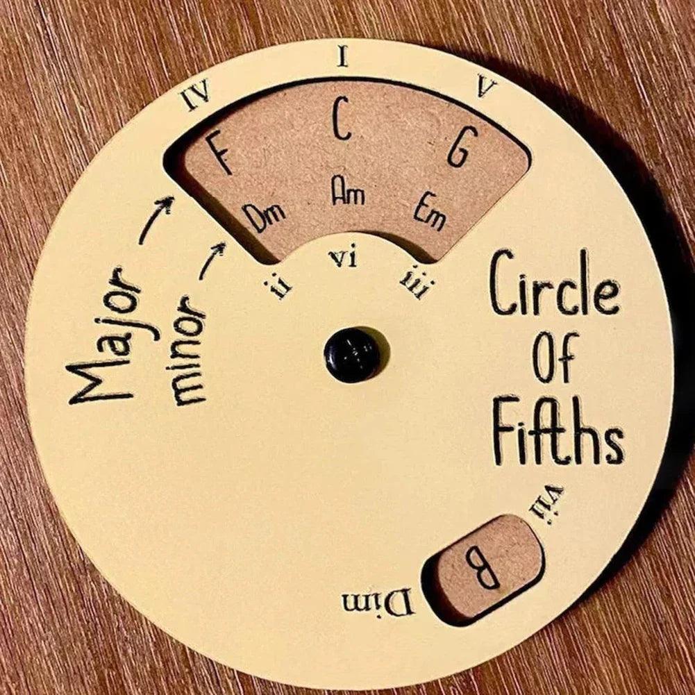 Wooden Music Melody Wheel - Educational Musical Tool for Sheet Music, Chords, and Keys