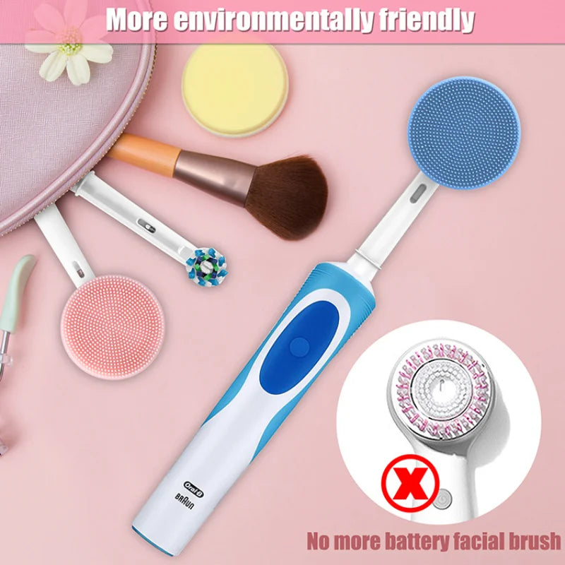 Replacement Brush Heads For Oral B Electric Toothbrush heads Facial Cleansing Brush Head Facial Cleanser Face Massage Skin Care