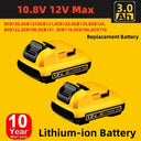 3.0Ah 10.8V 12V Max Lithium Ion Battery Replacement for DeWalt