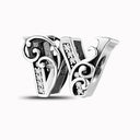 925 Sterling Silver Zircon Vine 26 Letters Pendants Bead