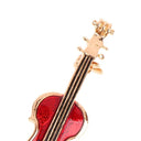 1Pc Fashion Elegant Red Violin Brooch Pin Jewelry Accessories