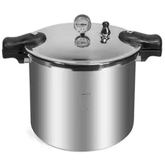 22-Quart Pressure Canner with Built-in Gauge - Versatile Aluminum Cooker for Safe Home Canning