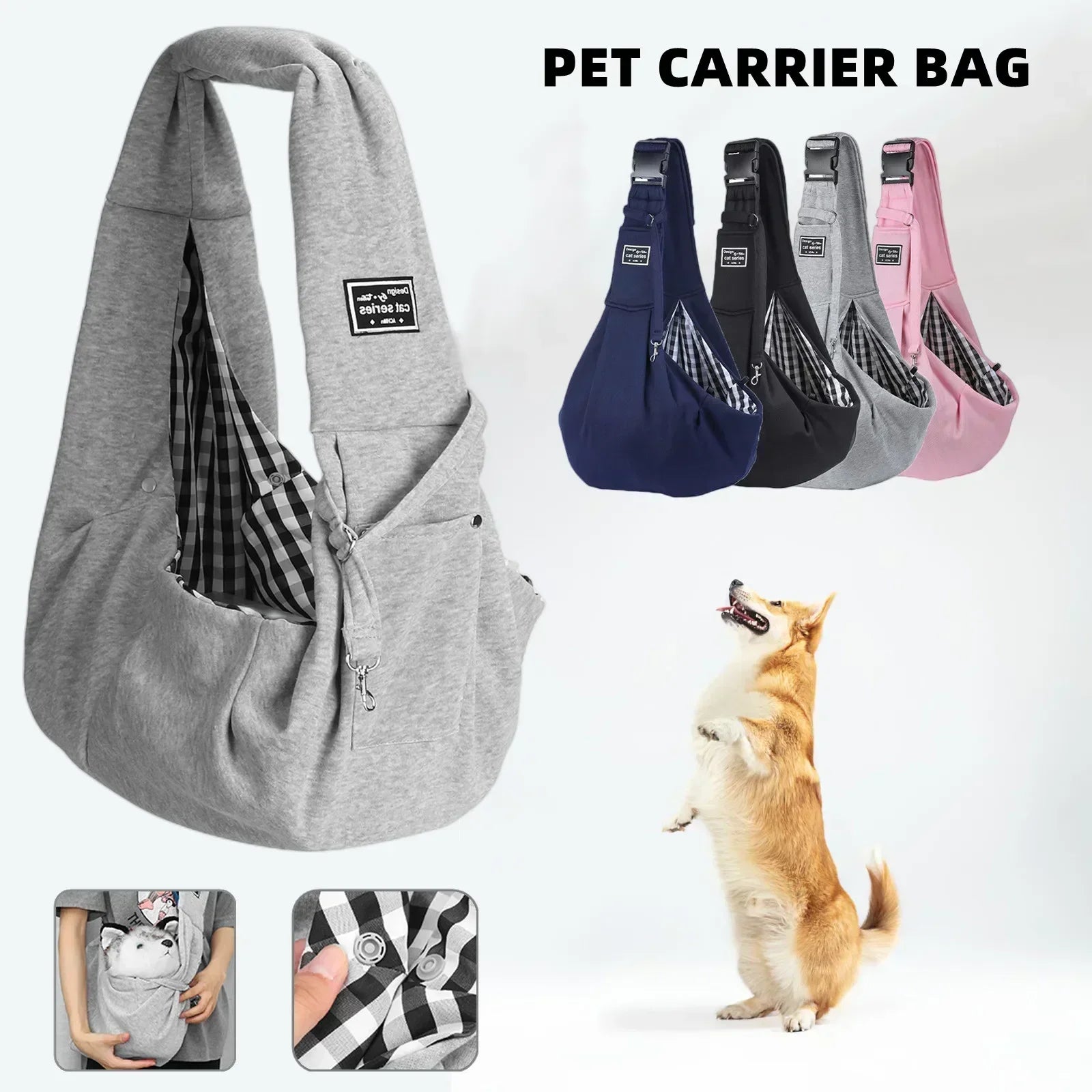 Portable Pet Shoulder Sling Bag: Stylish Windproof Design for Outdoor Adventures  ourlum.com   