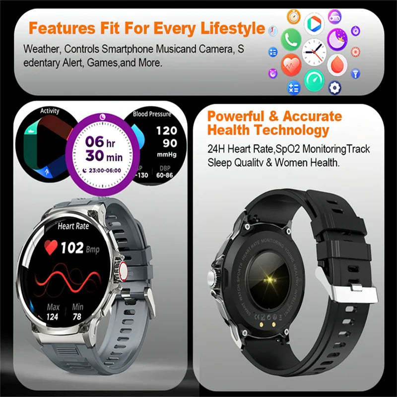 Ultra HD Smartwatch: Advanced Fitness Tracker & Bluetooth Call  ourlum.com   