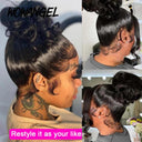 Wow Angel 360 HD Lace Frontal Wigs Body Wave Full Lace Wigs Human Hair Wigs Pre Plucked Peruvian Hair High Ponytail For Woman  ourlum.com   