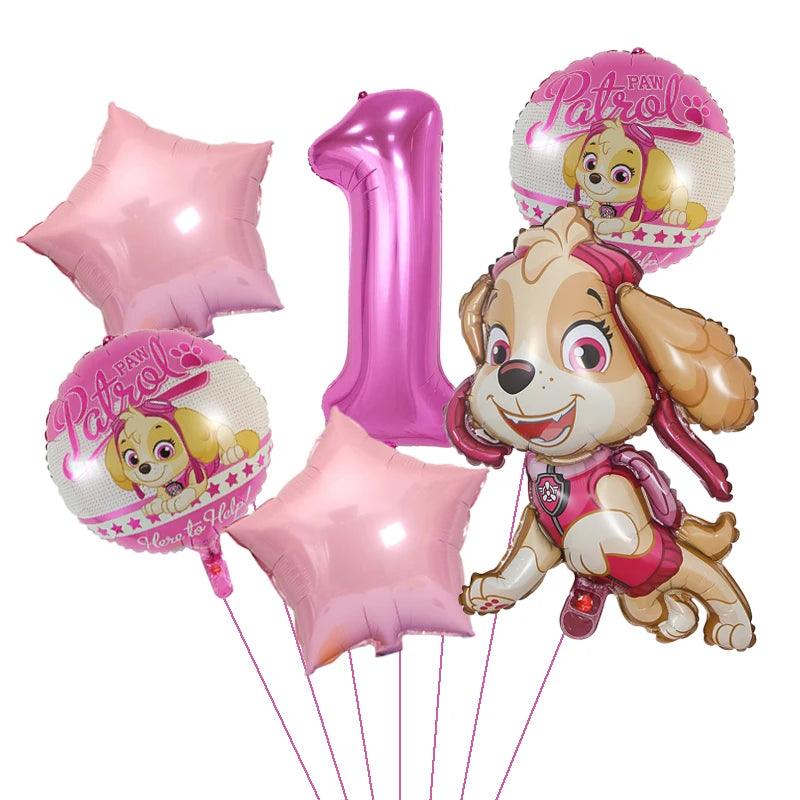 Paw Patrol Dog Balloon Party Decoration Set - Chase, Skye, Marshall - Children's Birthday Supplies  ourlum.com   