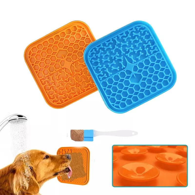 Silicone Pet Lick Pad: Stress-Free Slow Feeder for Cats and Dogs  ourlum.com   