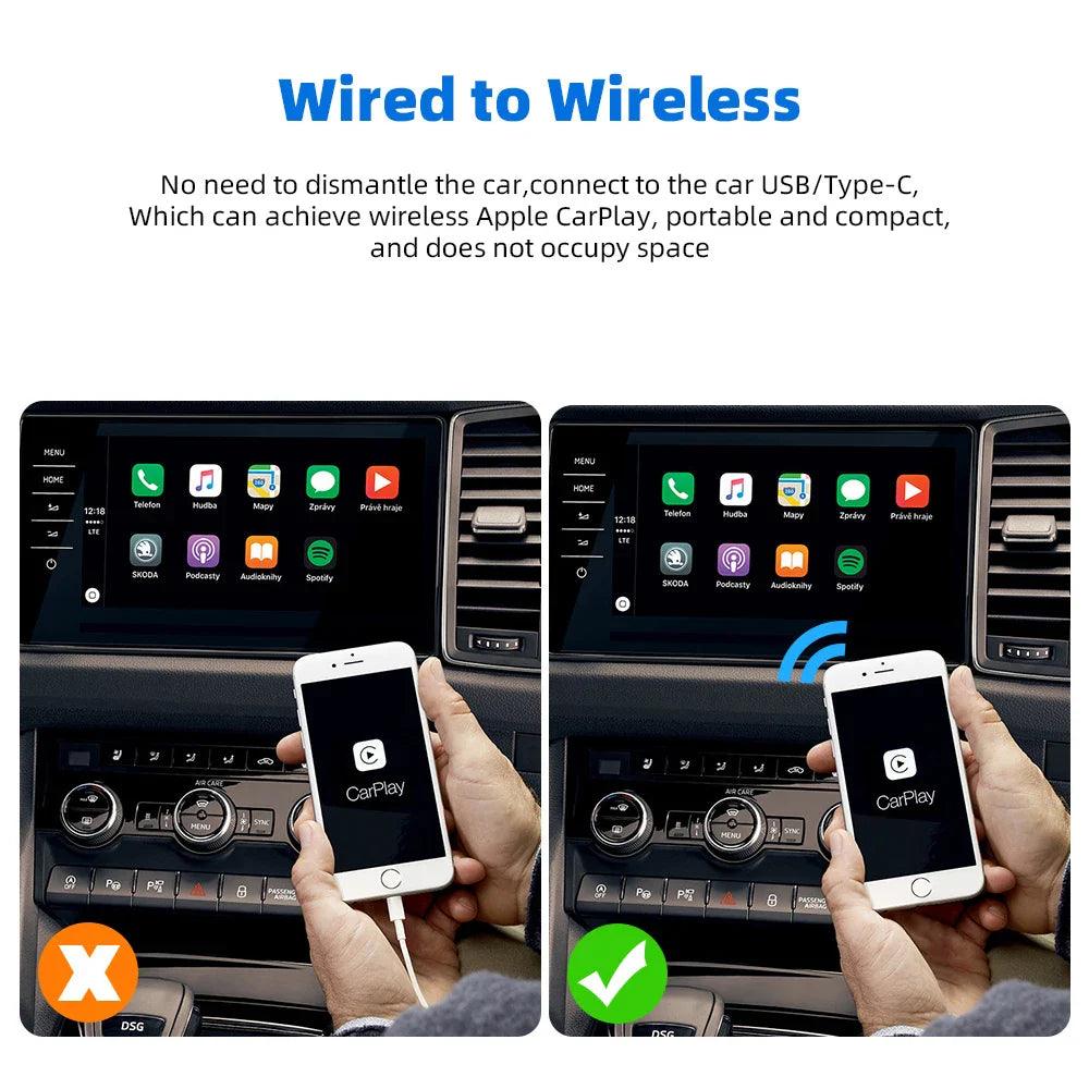 EKIY A1 Mini Wireless Carplay for Multiple Car Brands: Seamless Bluetooth and WiFi Experience  ourlum.com   