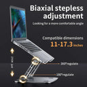 Adjustable Aluminum Laptop Stand: Enhance Productivity & Comfort  ourlum.com   