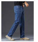 Tall Men Denim Pants Fleece Thick Warm Winter Stretch Jean