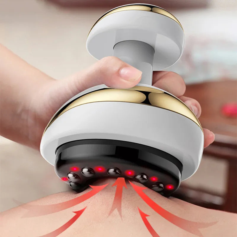 Home Electric Guasha Scraping Massage Cupping Body Massager Vacuum Cans Suction Cup Heating Fat Burner Anti-cellulite Massager  ourlum.com   