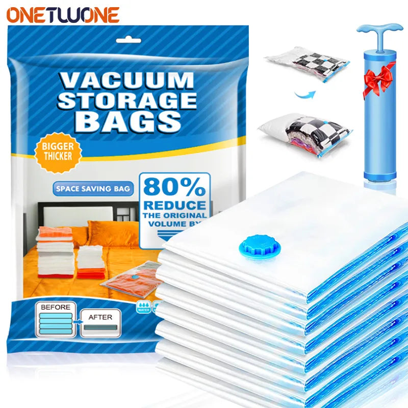 Vacuum Storage Bags Set: Maximize Space, Puncture Resistant, Multi-Functional  ourlum.com   