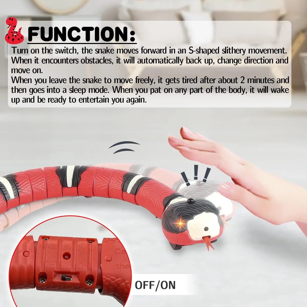 Smart Interactive Snake Cat Toy: Engaging USB Rechargeable Teaser for Pets  ourlum.com   