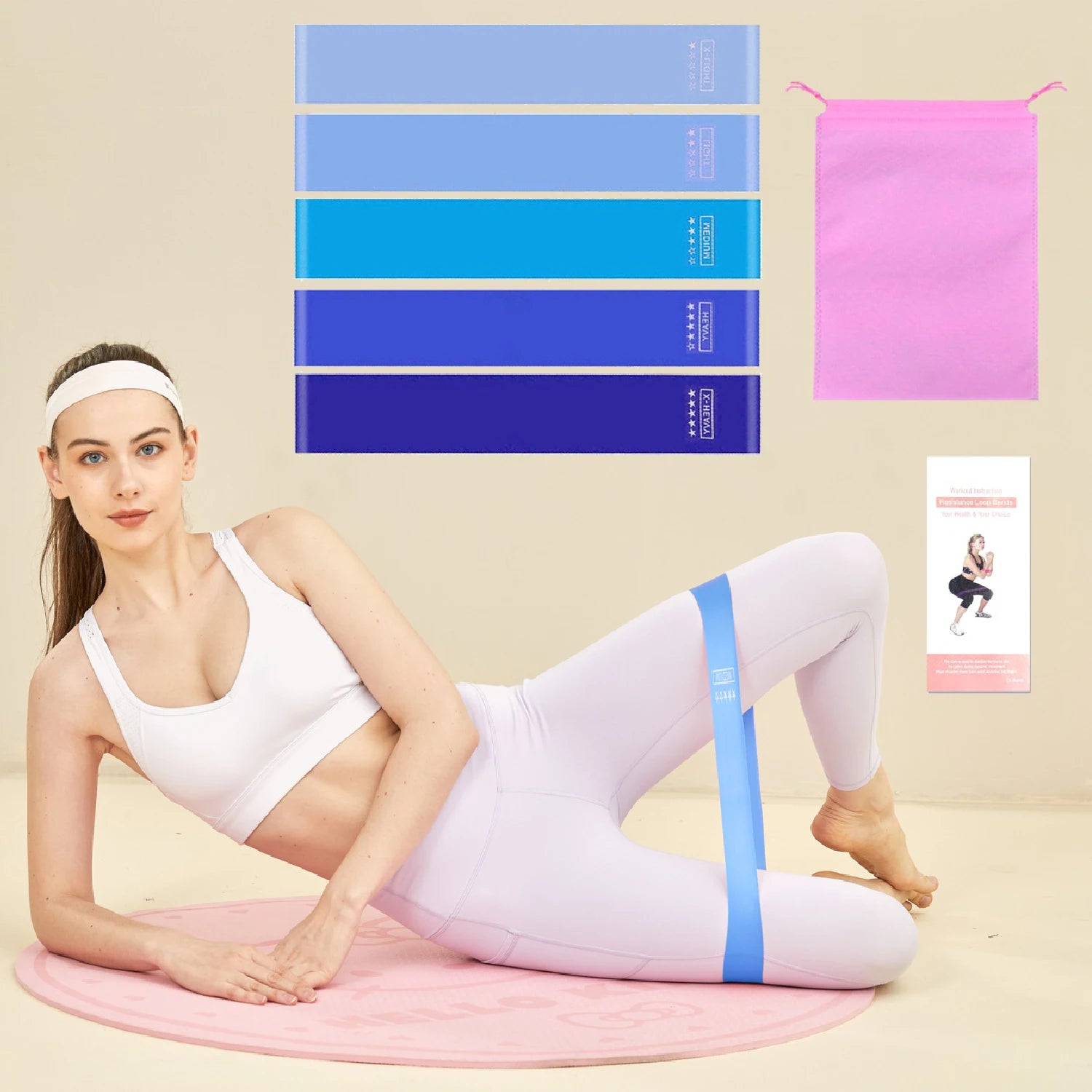 Versatile Elastic Resistance Bands for Home Workouts