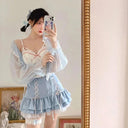 Kawaii Mini Skirt Elegant Lolita Lace Designer for Summer