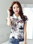 Chic Chiffon Women's Blouse with Flying Sleeves - Spring Summer Style  ourlum.com   