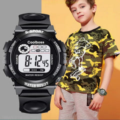 Youthful Military Sports Digital Watch: Active Kids' Stylish Timepiece