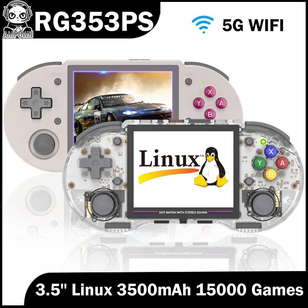 Anbernic RG353PS 3.5'' IPS Retro Portable Video Game Console Linux System 15000+ Games 3500mAh 128G 256G Handheld Game Players  ourlum.com   