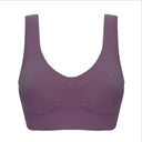 1 Piece Single-layer Large Size Adjustable Gathered Sports Bra No Bra Pads No Steel Ring No Scar Gathered Underwear