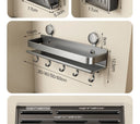 Punch-Free Suction Rack Wall-Mounted For Home Kitchen Storage