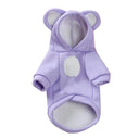 Cozy Plush Winter Pet Jacket for Small Dogs and Cats  ourlum.com Purple bear XS 