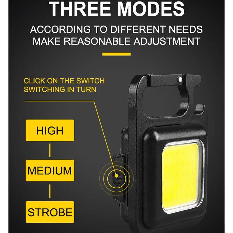 Mini COB Keychain Light: Brighten Your Path with Powerful Illumination  ourlum.com   