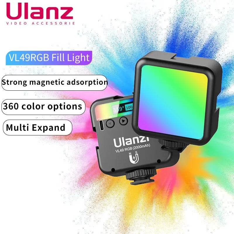 Ulanzi VL49 RGB LED Light: Creative Smartphone Photography Solution  ourlum.com   