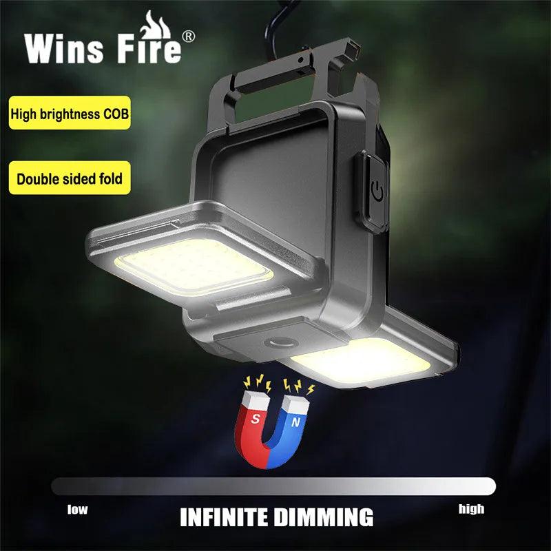 Mini LED Keychain Flashlight: USB Rechargeable Work Light  ourlum.com   