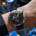 OLEVS Men's Chronograph Waterproof Luxury Wristwatch Stylish Design