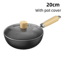 Eco-Friendly Non-Stick Cast Iron Wok Pan for Cookers