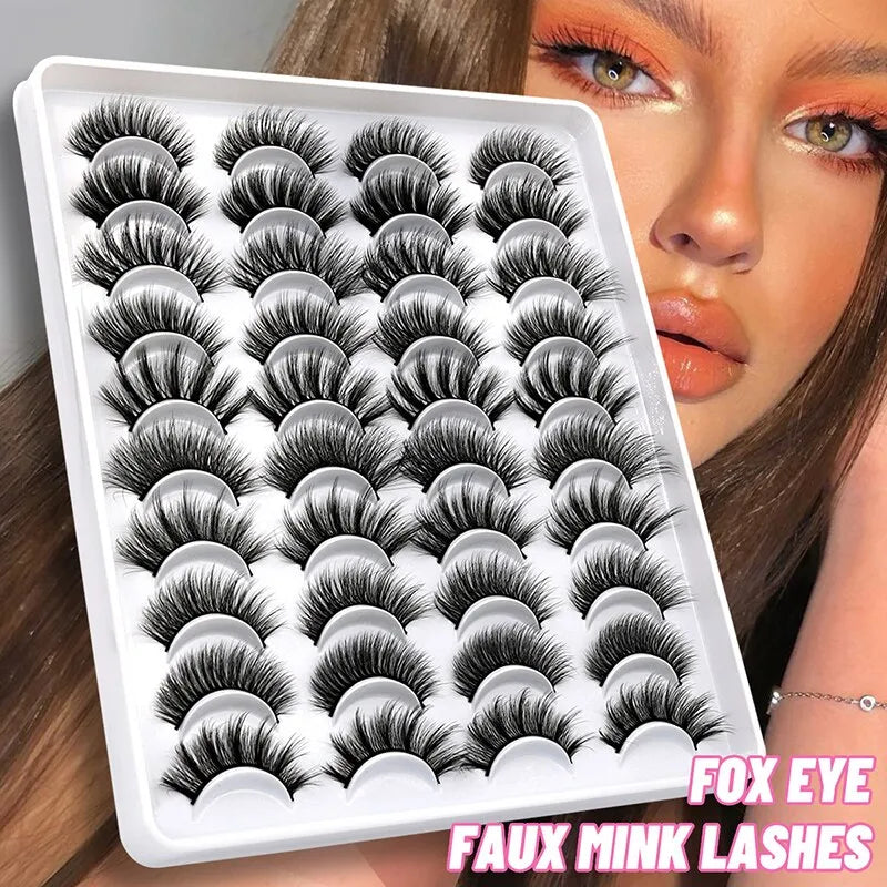 Ultimate Luxury 3D Mink False Eyelashes Set – 20 Pairs of Handcrafted, Soft, and Reusable Lashes for Glamorous Looks