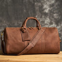 ZRCX Vintage Men's Hand Luggage Bag Genuine Leather 15 Inch