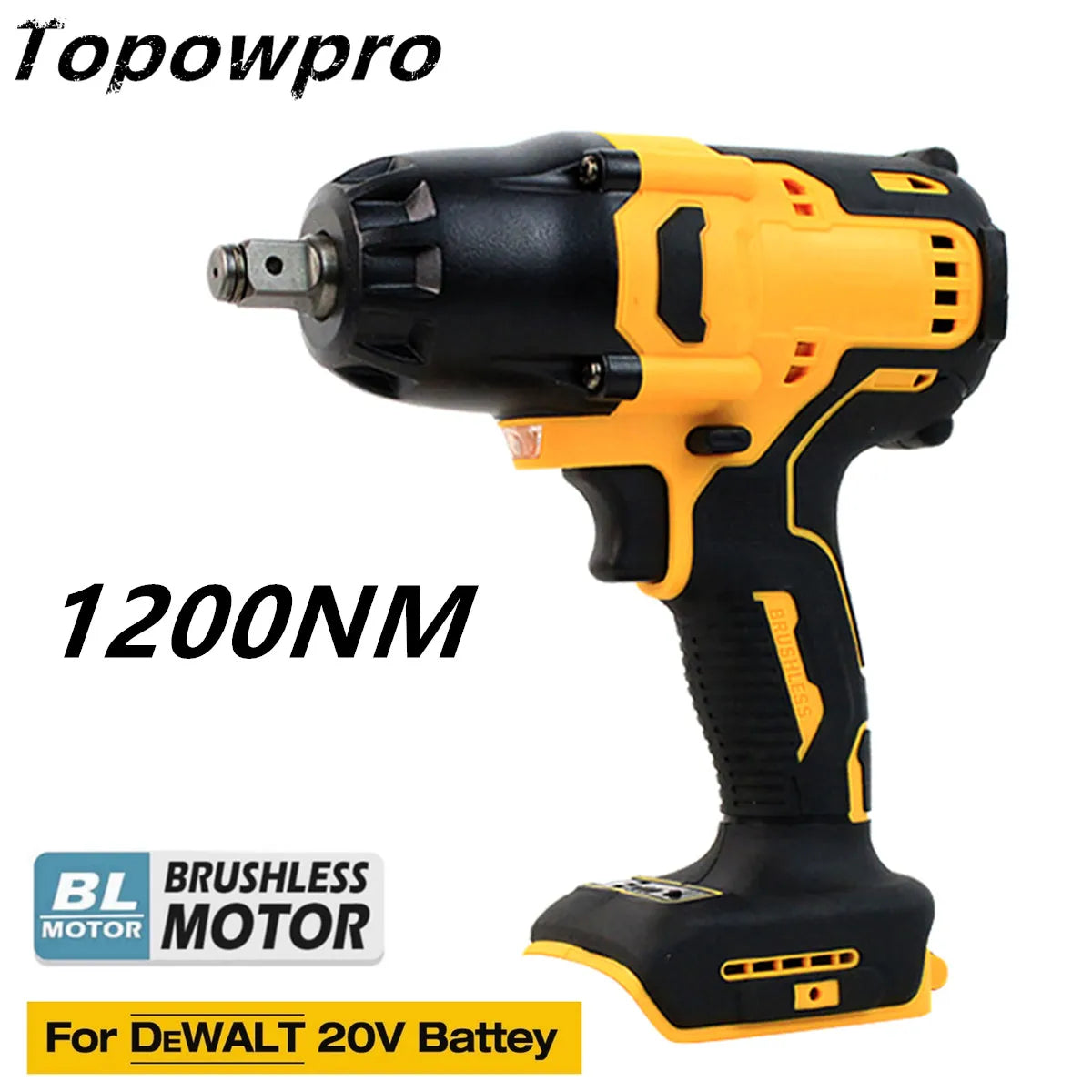 DeWALT 20V Cordless 1200NM Brushless Impact Wrench for Car & Truck Repairs