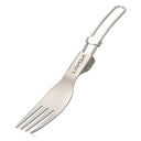 Lightweight Folding Titanium Spork Set for Camping Use