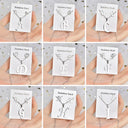 Fashion Stainless Steel Alphabet Initial Necklace Set For Women