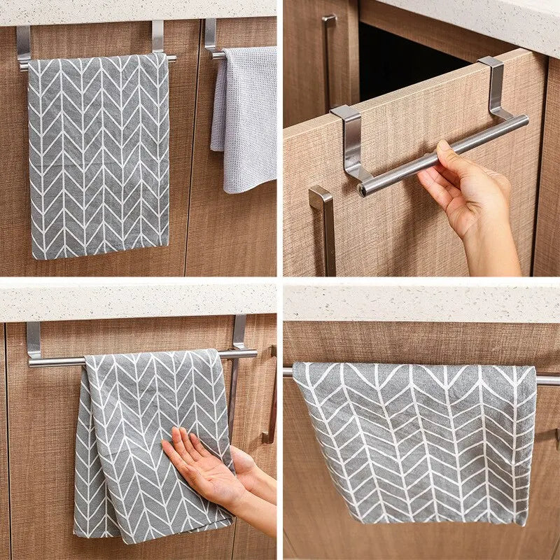 Stainless Steel Over Door Towel Bar: High-Quality & Versatile Storage Solution  ourlum.com   