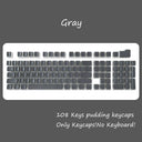 Enhanced Gaming Pudding Keycaps Dual-Color Backlit Set