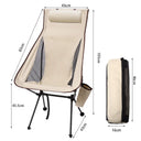 Camping High Back Moon Chair Ultra Light Aluminum Alloy