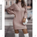 Vintage Winter Knit Dress: Cozy Chic Sweater for Women