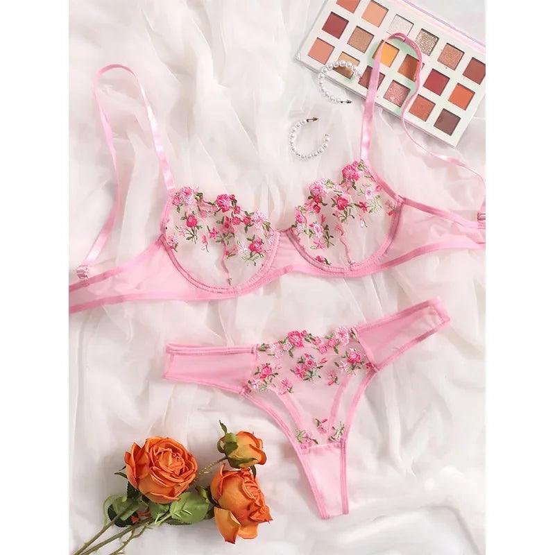 Enchanting Floral Lace Lingerie Set for Women - Premium Quality Fairy Delight  Our Lum   