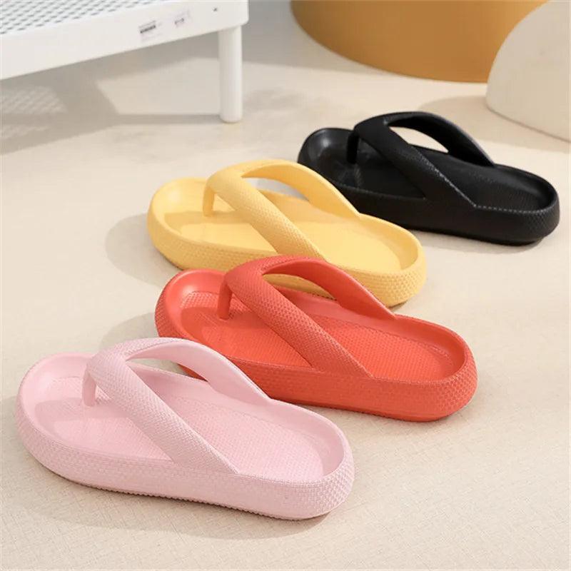 Cloud Comfort Women's Platform Flip Flops - Stylish Summer Sandals  ourlum.com   