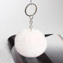 Cute Animal Keychains with Fluffy Fur Ball Bag Pendant