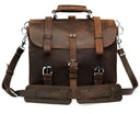 Classic Crazy Horse Leather Duffle Bag for Men Vintage Travel Tote