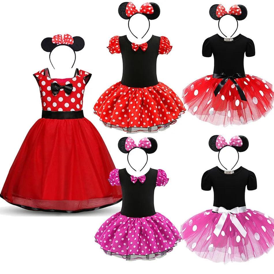 Minnie Mouse Polka Dot Birthday Dress for Toddler Girls  ourlum.com   
