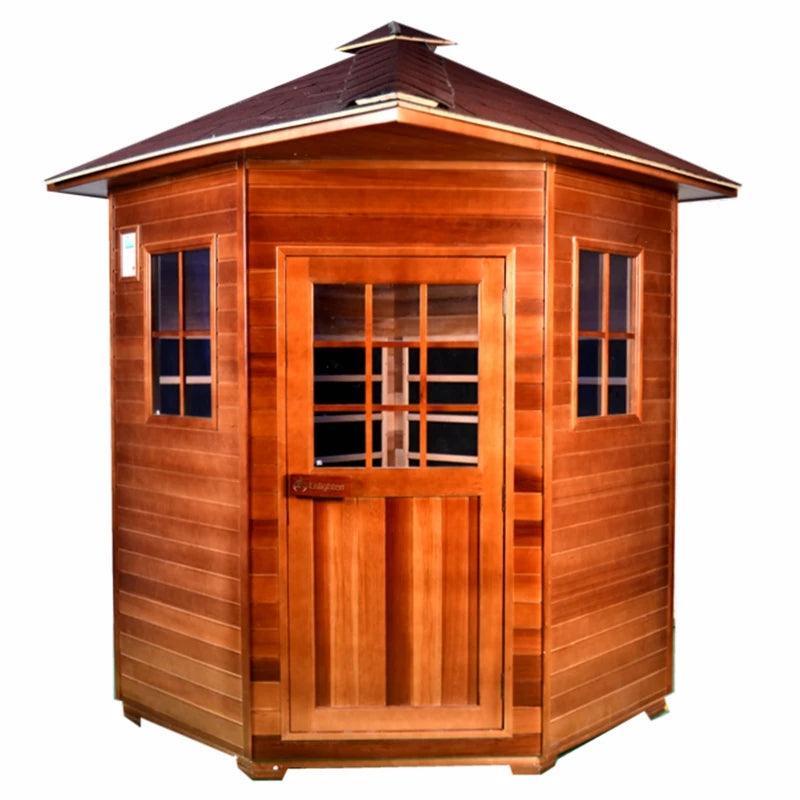 Outdoor Vintage Sauna Cabin with Far Infrared Heating  ourlum.com Default Title  