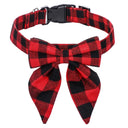 Cotton Christmas Snowflake Bow Dog Collar for Festive Holiday Style  ourlum.com Red Black S 2.0cmx40cm 