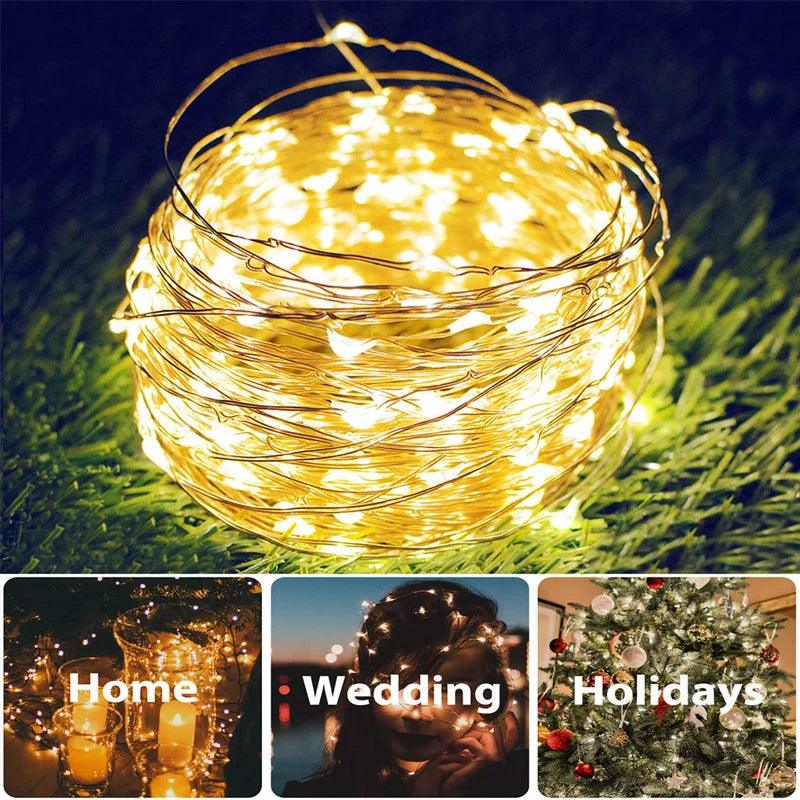 Solar LED Fairy String Light: Street Garland With 8 Lighting Modes - Shop Now  ourlum.com   