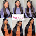 30 Inch 360 Lace Front Human Hair Wig Bone Straight Ideal