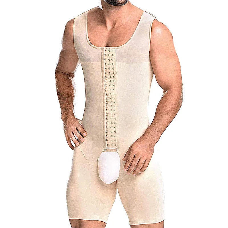 Men's Slimming Bodysuit for Tummy Control & Weight Loss - Plus Size Compression Wear