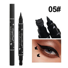 Butterfly Moon Stamp Eyeliner Duo: Quick Dry, Waterproof, Creative Makeup